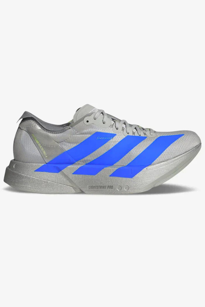 Adidas Adizero Adios Pro 4 - Cinza Metalico/Azul